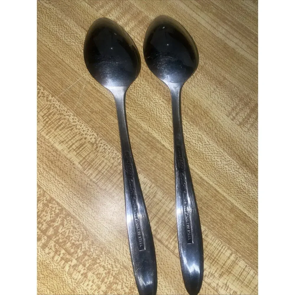 Set Of 2 Ekco Eterna Stainless “Country Garden”Japan Grapefruit Spoons MCM